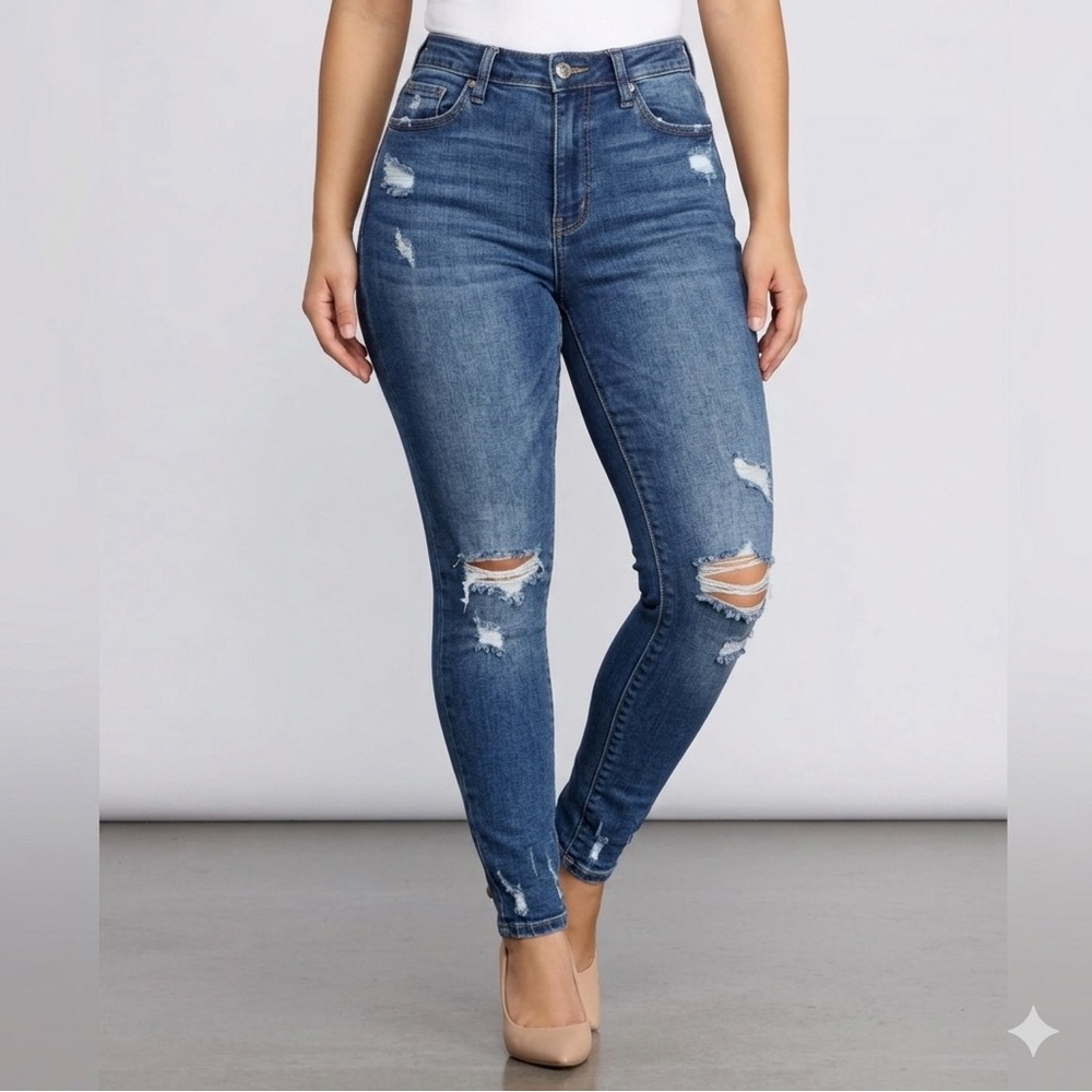 Kancan Kurvy Ultra High-Rise Ankle Skinny Jeans